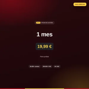 Suscripción IPTV premium de 1 mes por 19,99 €